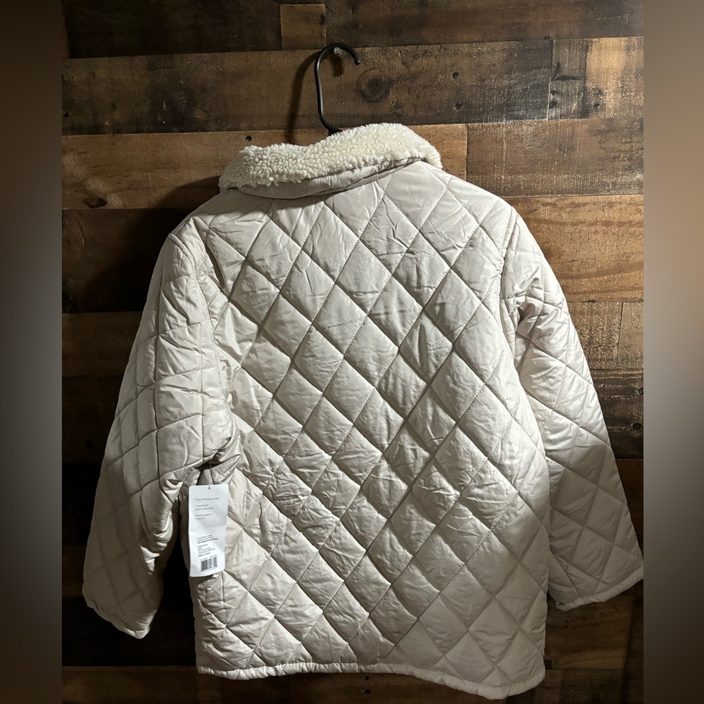 OFF WHITE LIGHT WEIGHT PUFFER JACKET - Picture 6 of 7